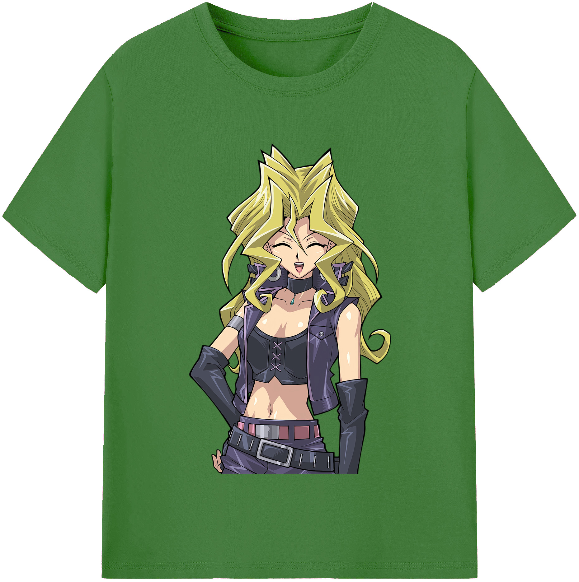 （画像用） 遊☆戯☆王 Yu-Gi-Oh! レディースカジュアルプリントTシャツ（綿100％）